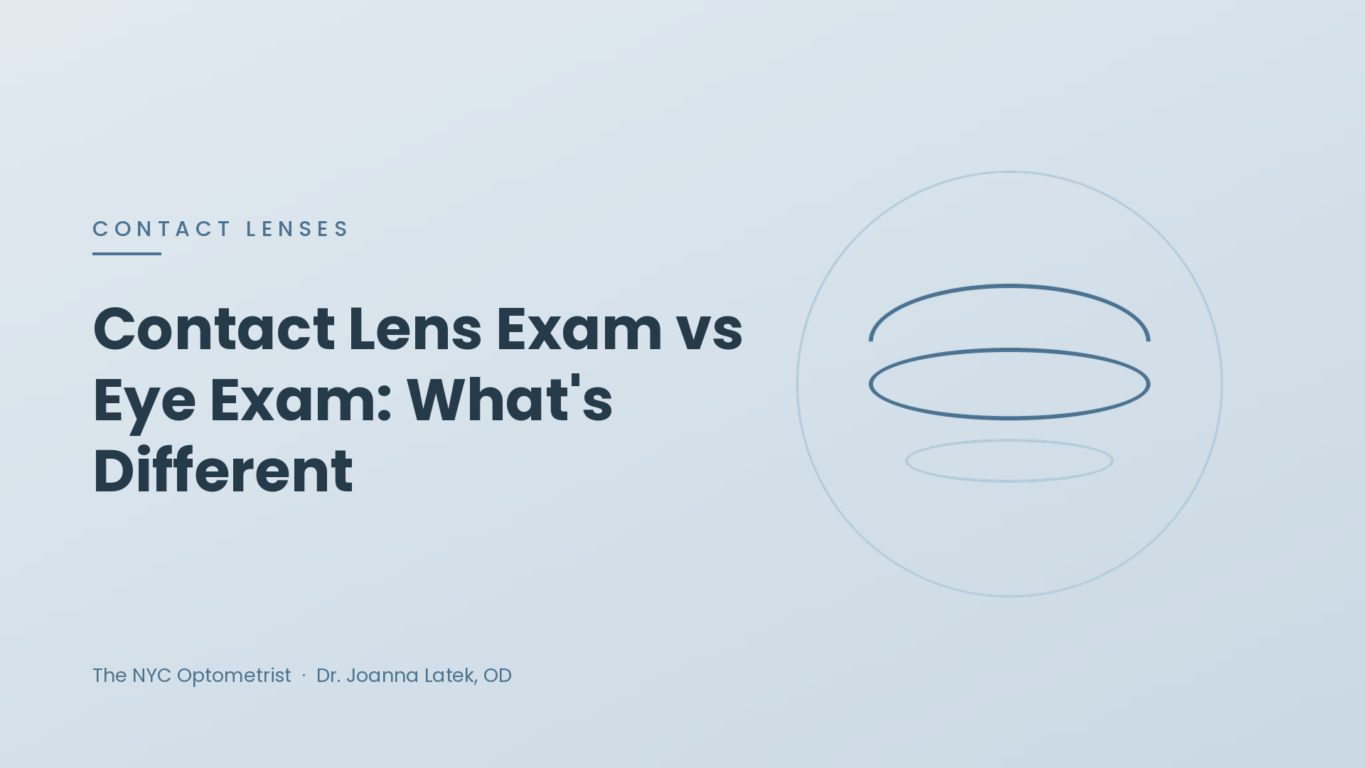 Header image for Contact Lens Exam vs Eye Exam: What's Different (and Why the Fit Matters)