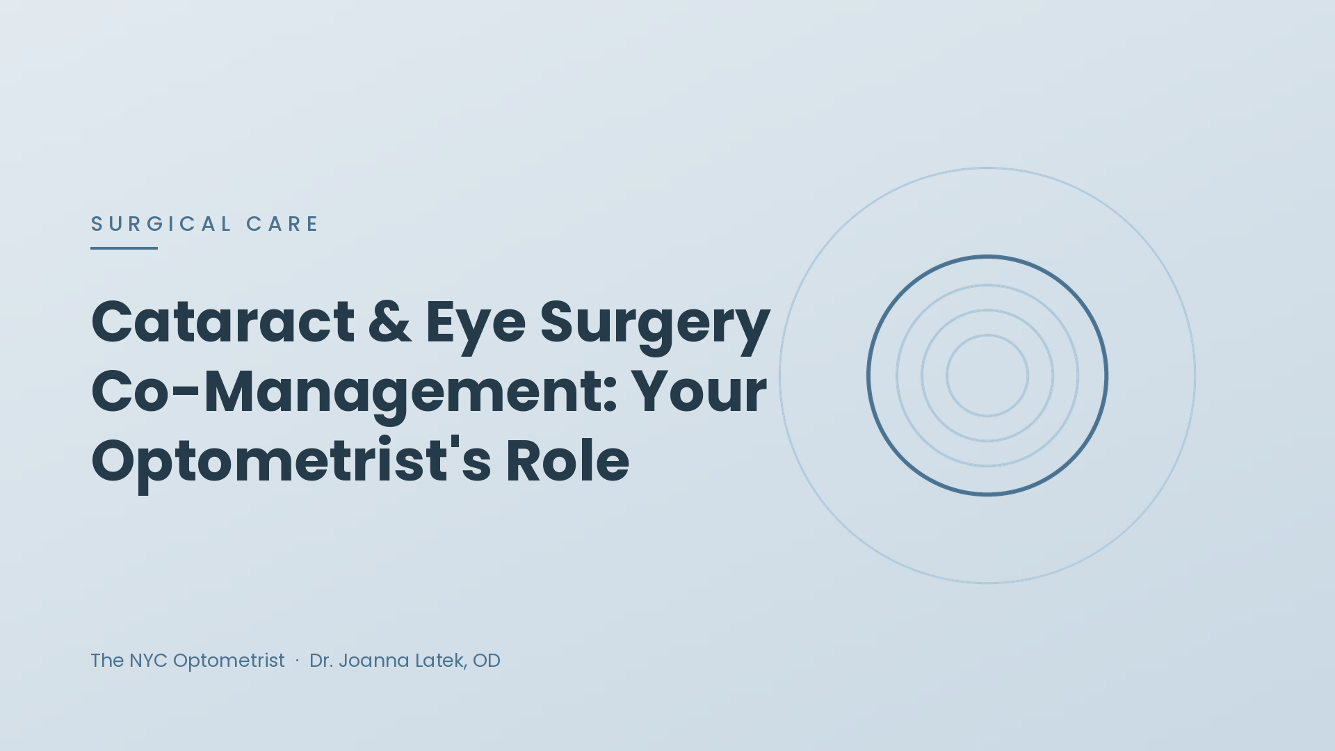 Header image for Cataract and Eye Surgery Co-Management: Your Optometrist's Role Before and After Surgery