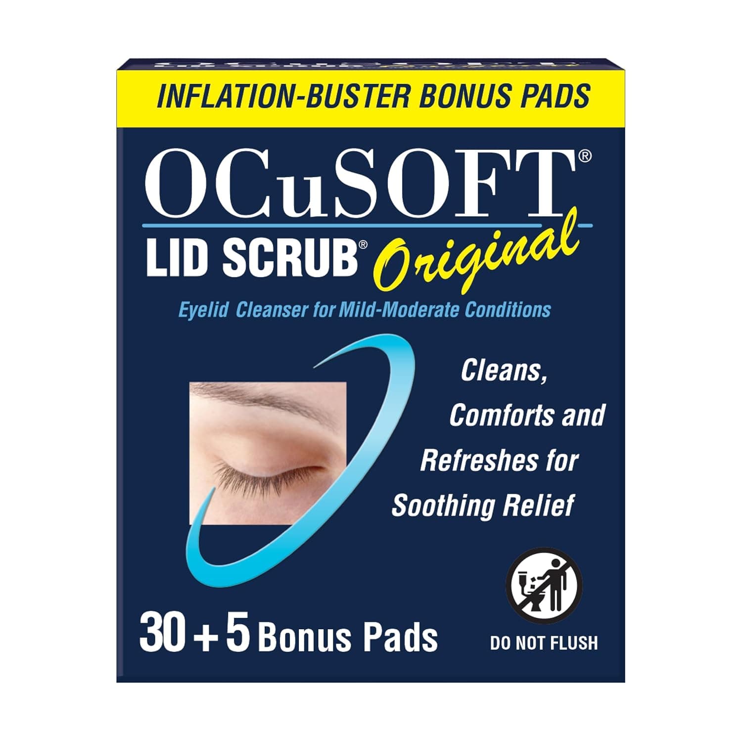 OCuSOFT Lid Scrub Original, 35 Pre-Moistened Pads