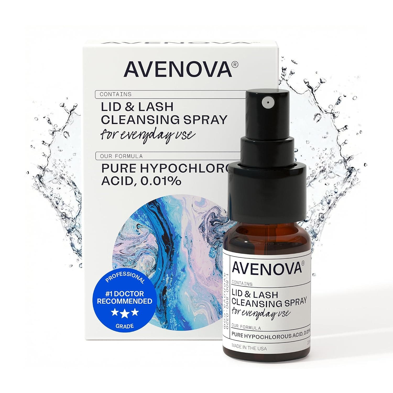 Avenova Eyelid Spray Cleanser for Lid & Lash, 20 ml