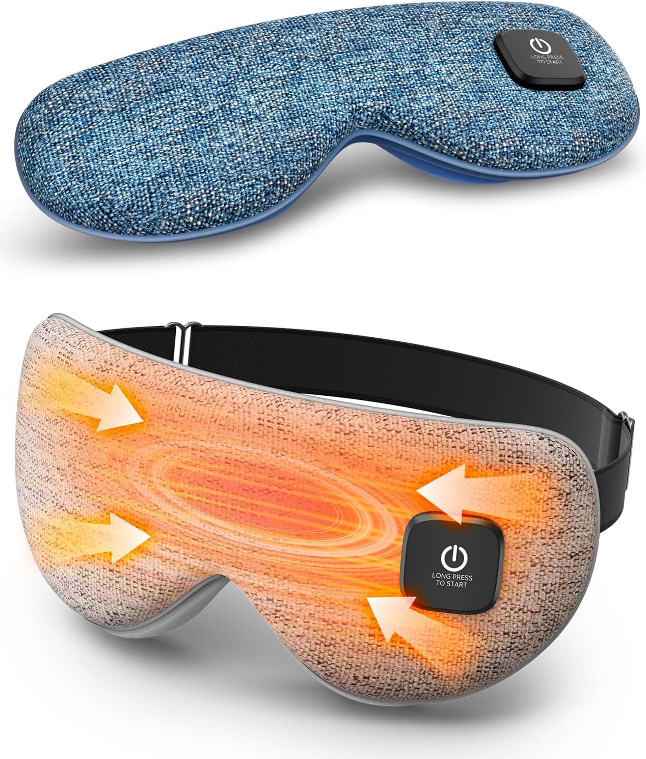 Heated Eye Mask, Cordless, Rechargeable, 3 Temperature Settings